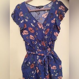 One Clothing Purple Floral Romper
